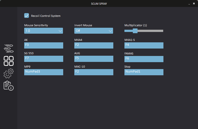 cs2, no recoil, script, faceit, scum spray, macro